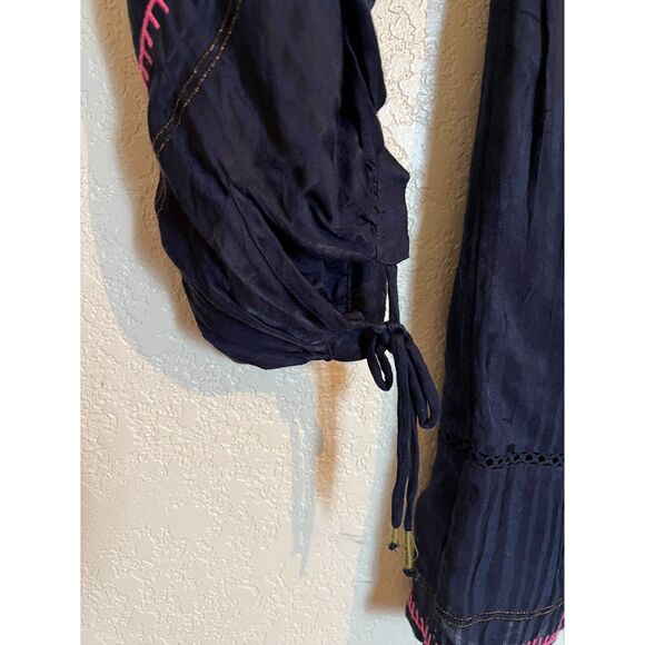 Anthropologie Embroidered Surplice Boho Tunic Top - Small - Picture 6 of 10